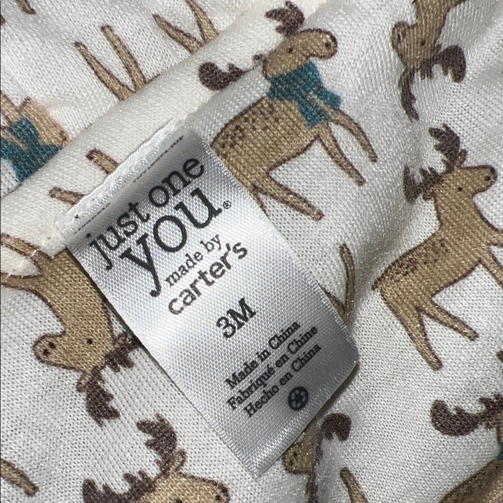 Carter's Brown Plush Baby Footie Baby size 3M - Picture 7 of 8